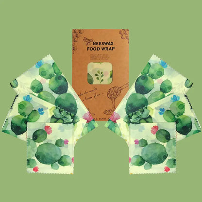Eco-Friendly Reusable Beeswax Food Wrap – Natural Organic Food Storage Paper for Fresh Keeping
