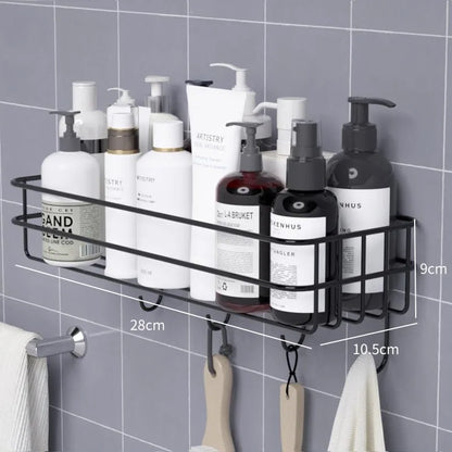 Corner Iron Bathroom Shelf Kitchen Organizer Rack Shower Caddy for Shampoo and Accessories Storage