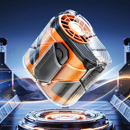 Portable Waist Clip Fan with Adjustable Speeds & LED Light – Hands-Free Cooling for Outdoor Activities