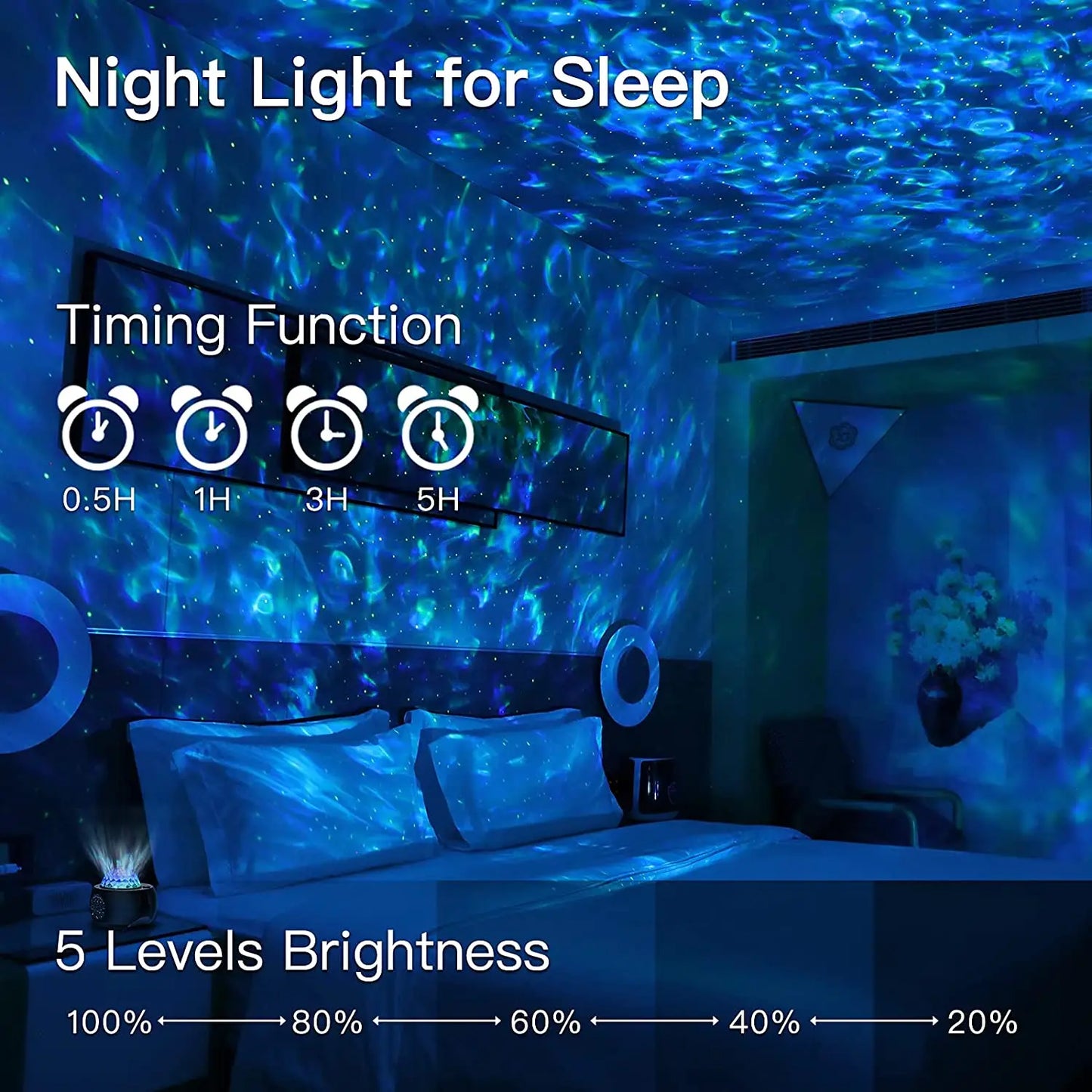 Star, Galaxy, Planet, projector, night light, 15-color Nebula, starry sky light, remote control music, atmosphere light