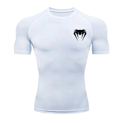 Men's Compression Workout T-Shirt – Short Sleeve Quick-Dry Gym Top for Bodybuilding, Running &amp; Sports Training &nbsp;
