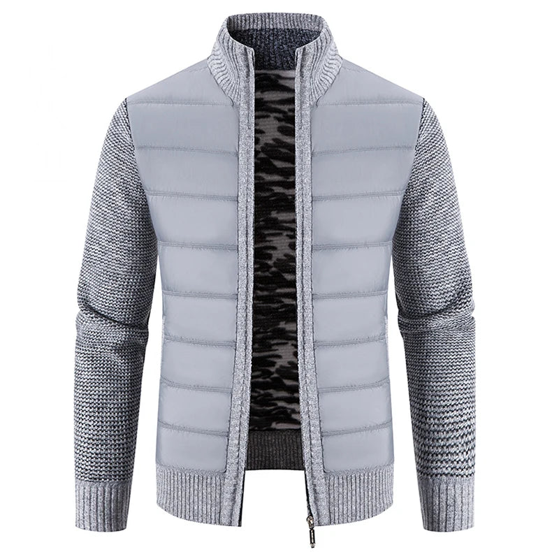 Men's Knit Baseball Jacket – Autumn Winter Casual Business Pullover Sweater, Korean Style Windbreaker Jumper