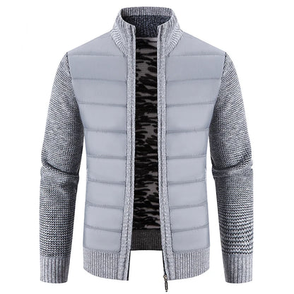 Men's Knit Baseball Jacket – Autumn Winter Casual Business Pullover Sweater, Korean Style Windbreaker Jumper