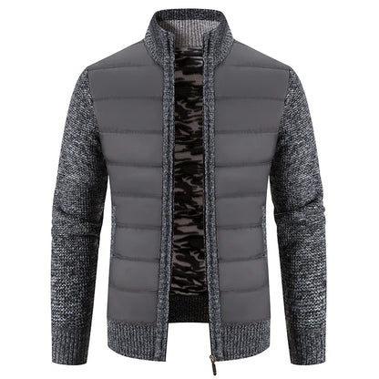 Men's Knit Baseball Jacket – Autumn Winter Casual Business Pullover Sweater, Korean Style Windbreaker Jumper
