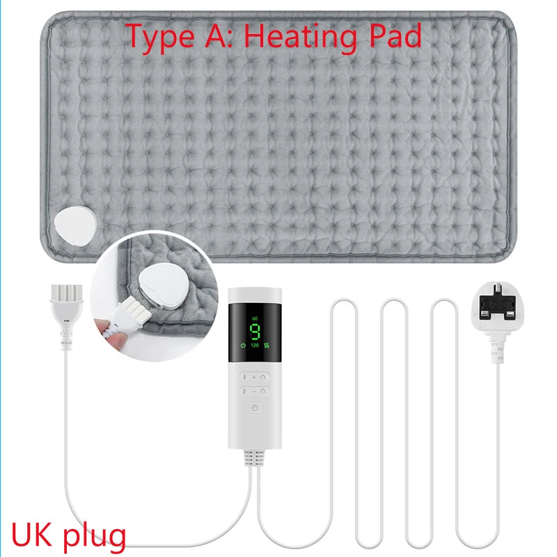 Electric Soft Heating Pad Blanket for Abdomen, Knee, Back, and Shoulder – Washable Winter Warmer for Home Use &nbsp;