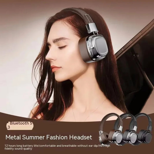 2025 Retro-Style Wireless On-Ear Bluetooth Headphones – Foldable DJ Stereo Headset with Bluetooth 5.3, Ideal for Gaming