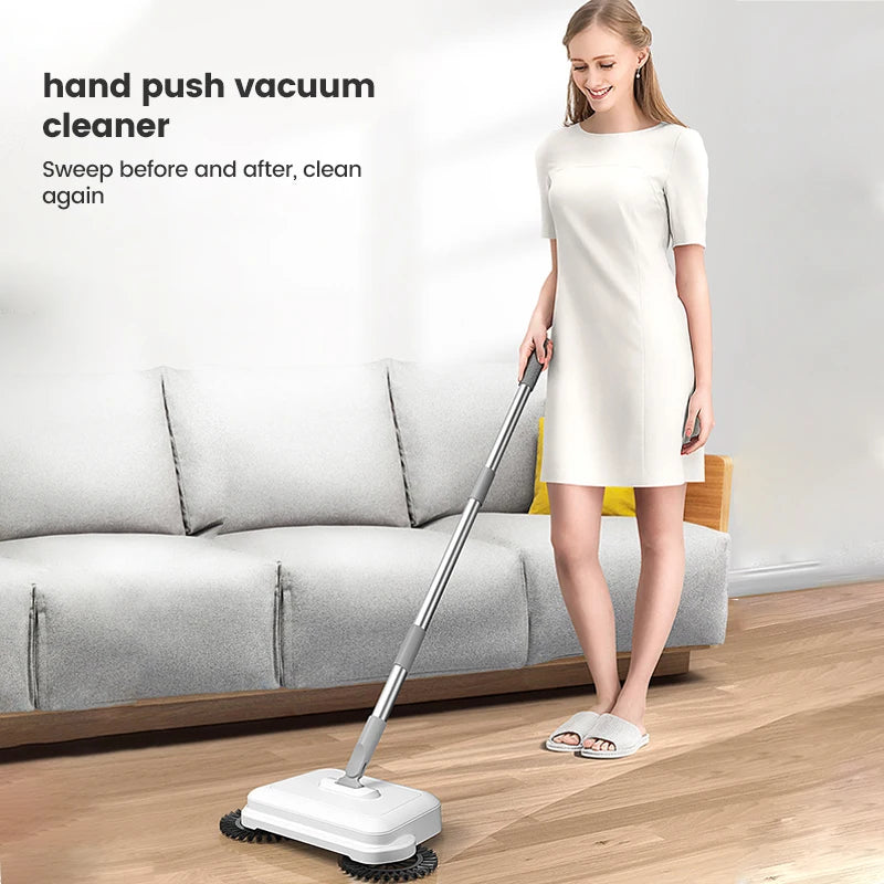 All-in-One Manual Sweeping Broom & Dustpan Set – Hand-Push Floor Sweeper & Vacuum Cleaner for Home Use