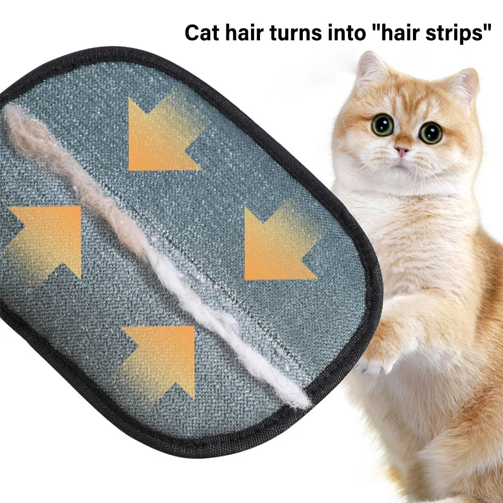 Pet Hair Remover Glove & Brush – Household Hair Cleaning Tool for Cats & Dogs, Lint Scraper for Furniture and Clothing