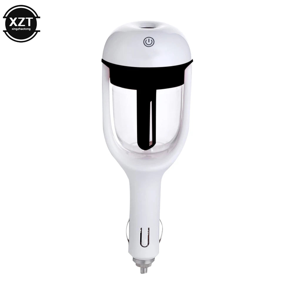 Compact Car Air Humidifier with Steam Purifier and Essential Oil Aroma Diffuser for Vehicle Freshening &nbsp;