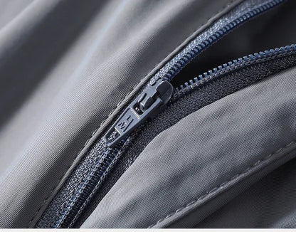 Men's Summer Lightweight Stretch Suit Pants – Slim Fit Korean Style Business Casual Trousers with Elastic Waist