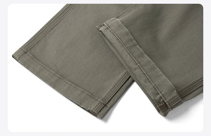 SIMWOOD 2025 Spring-Summer Men's Loose Straight Chinos – 100% Cotton, 320gsm, Smart Casual Lightweight Trousers