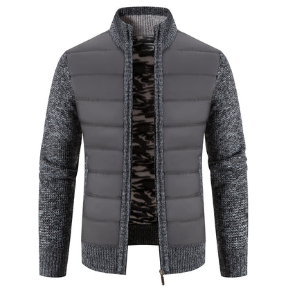 Men's Knit Baseball Jacket – Autumn Winter Casual Business Pullover Sweater, Korean Style Windbreaker Jumper