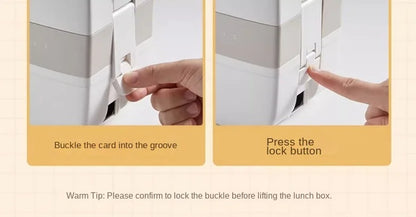 Portable Electric Lunch Box with Self-Heating, 220V Rice Cooker and Multi-Function Food Steamer
