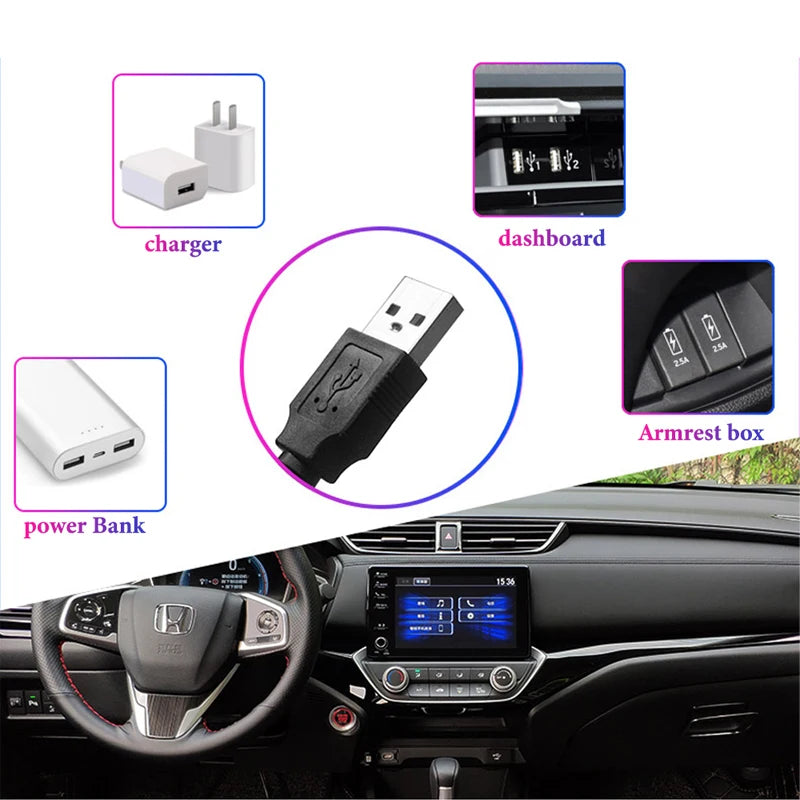 USB LED Starry Sky Projector Light – Car Interior Ambient Light, Spot Lamp, Decorative Atmosphere Lighting