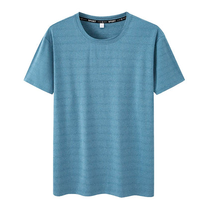 Plus Size Men’s Quick-Dry Oversized T-Shirt, Round Neck, Short Sleeve, Available in 5XL and 6XL
