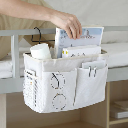Bedside Organizer Storage Pocket – Hanging Caddy for Dorm Rooms, Bed Rails, Bedroom &amp; Kitchen Storage