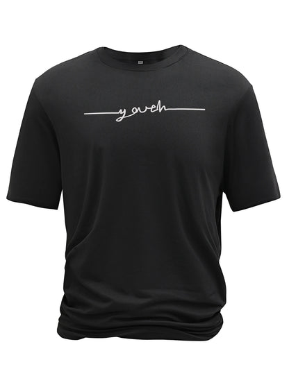 Men’s Summer Casual Crew Neck T-shirt with Unique Geometric Graphic Print — Short Sleeve Outdoor Top