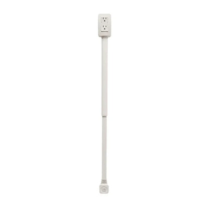New 1-Piece Power Socket Extender with 2 Outlets, 180° Rotatable and Stretchable Length, Punch-Free Power Strip Extension Cord