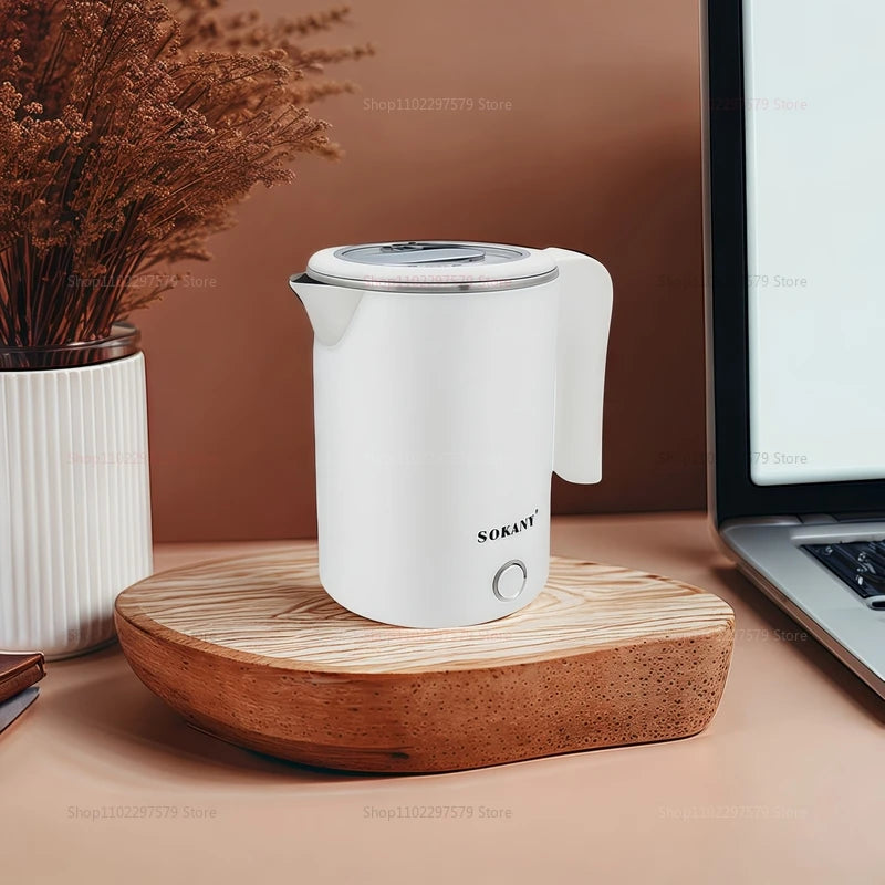 Portable 500ML Electric Travel Kettle – Stainless Steel Smart Water Boiler &amp; Heater for Tea, Coffee, and Home Use