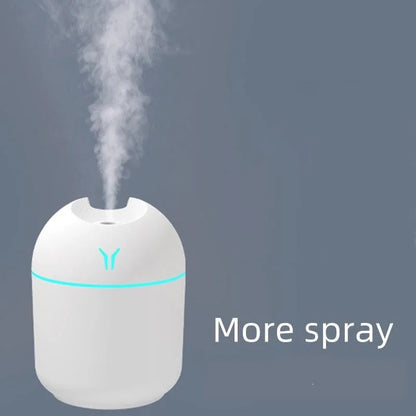 250ML USB Ultrasonic Mini Humidifier & Essential Oil Diffuser – Quiet Mist Maker with LED Mood Light for Home & Car Use