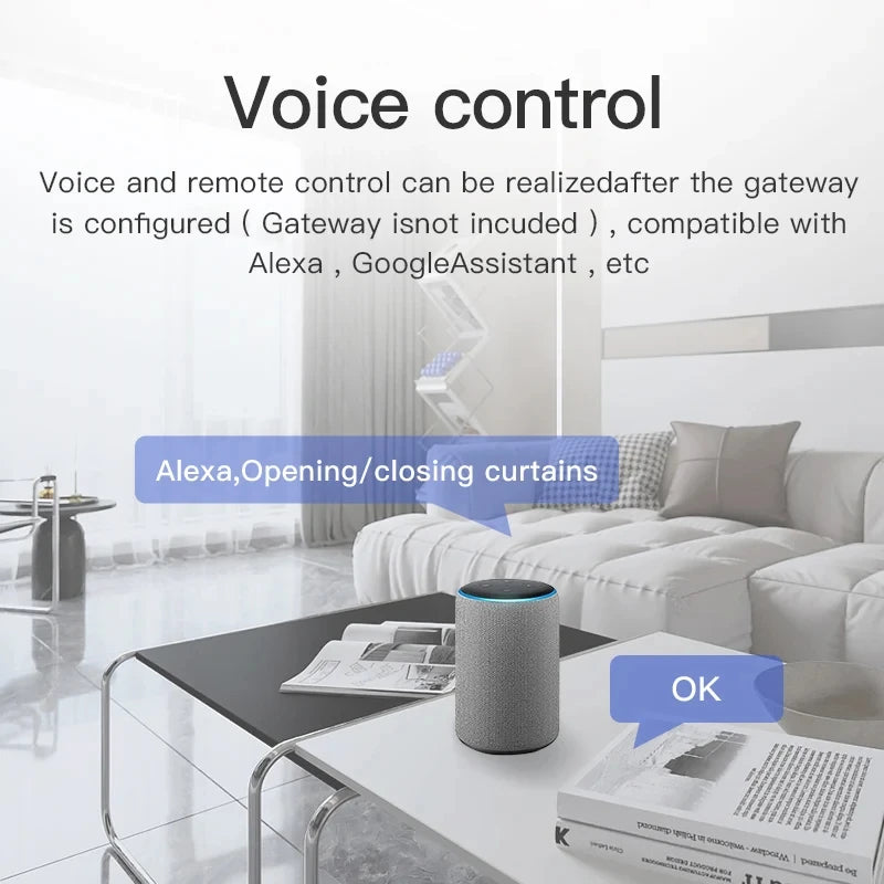 Smart WiFi/Bluetooth Curtain Opener – Automatic Electric Curtain Robot for Roman Rod & Track with Remote App Control