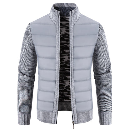 Men's Knit Baseball Jacket – Autumn Winter Casual Business Pullover Sweater, Korean Style Windbreaker Jumper