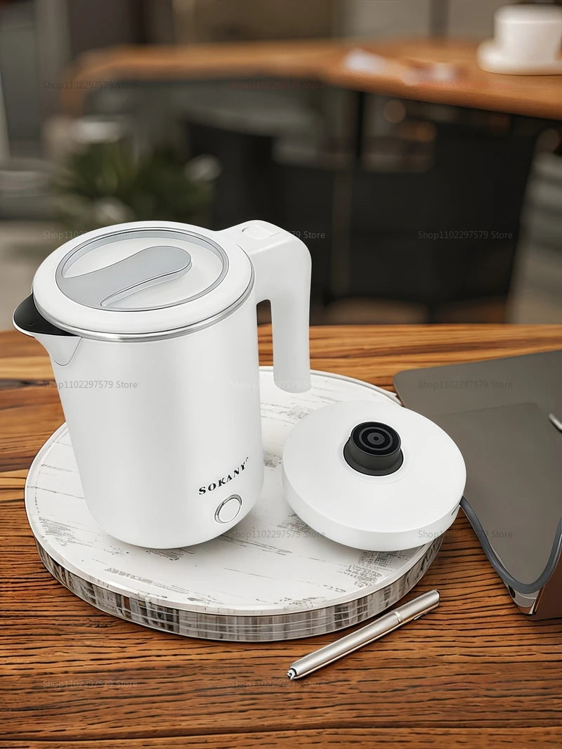 Compact 500ML Stainless Steel Electric Travel Kettle – Portable Water Boiler for Tea, Coffee, Home, Hotel &amp; Camping Use