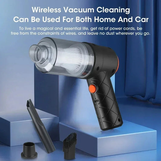 Cordless Handheld Car Vacuum Cleaner – Powerful Suction & Blower, Portable Mini Vacuum for Car and Home Use