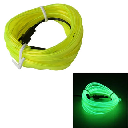 Flexible EL Neon LED Strip Light – USB Powered Car Interior Ambient Lamp (1M/2M/3M/5M)
