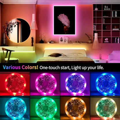 USB-Powered RGB LED Strip Light (1–30M) – 5V Flexible Color-Changing Light Tape for DIY Room &amp; Home Decor
