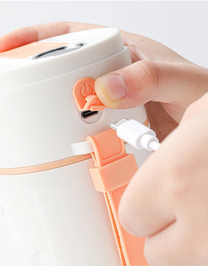 Mini Portable Electric Juicer Blender – Multifunctional Fruit Extractor with 6 Blades and 1200mAh Battery for Smoothies and Mixing