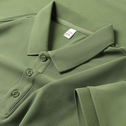 Men's Plain Short-Sleeve Polo Shirt – Summer Casual & Business Wear, Lightweight and Comfortable