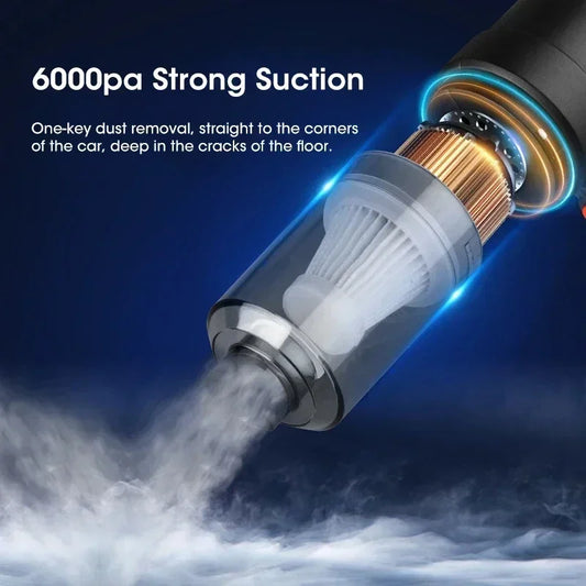 Cordless Handheld Car Vacuum Cleaner – Powerful Suction & Blower, Portable Mini Vacuum for Car and Home Use