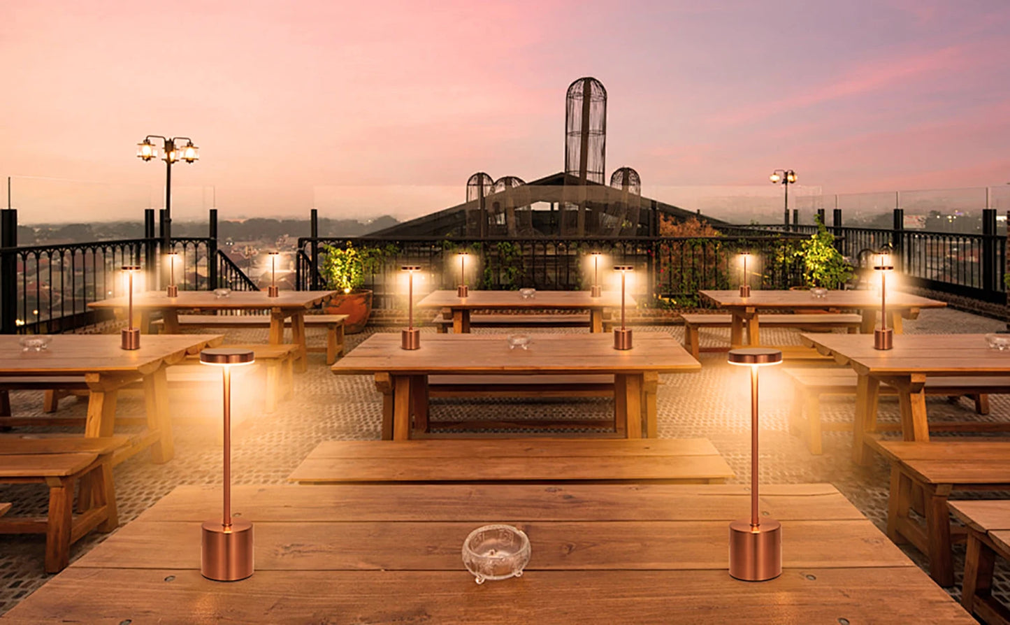 Touch Sensor LED Table Lamp – Rechargeable Wireless Night Light for Bedroom, Desk, Hotel, or Restaurant Decor