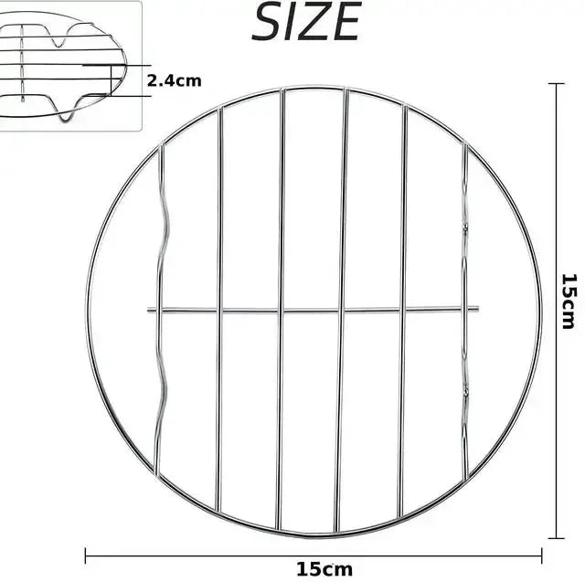 Stainless Steel Air Fryer Accessories – Steam &amp; Pot Rack, Corrosion-Resistant, Safe Kitchen Tool