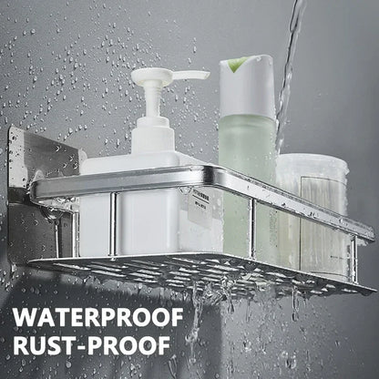 No-Drill Wall-Mounted Bathroom Shelf – Corner Shower Organizer for Shampoo, Toiletries, and Bathroom Essentials