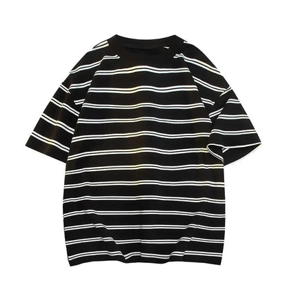Men’s Striped Cotton T-Shirt – Casual Summer Fashion Tee, Oversized Fit, Available Up to 5XL, Funny and Stylish Design &nbsp;