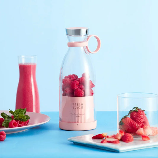 Portable Mini Electric Juicer Blender – USB Rechargeable Fruit Mixer & Multifunctional Smoothie Maker