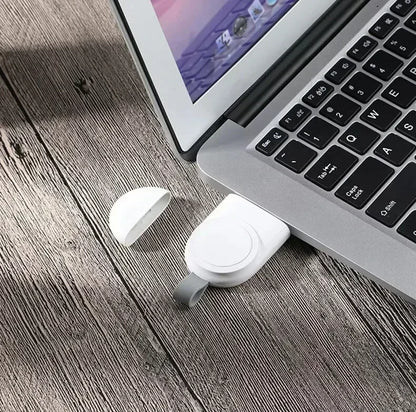 Portable Magnetic Wireless Charging Dock for Apple Watch Series Ultra/10/9/8/7/6/5/4/3/2/SE – Travel-Friendly Charger Stand