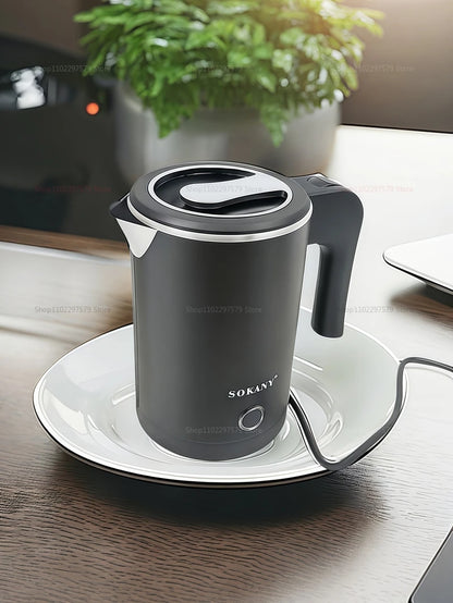 500ML Portable Electric Travel Kettle – Stainless Steel Water Boiler for Tea, Coffee, and More – Ideal for Home, Hotel &amp; Kitchen Use