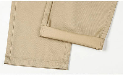 Men's Lightweight Summer Slim-Fit Suit Trousers – Business Casual Cotton Pants in Green, Black, and Khaki (Sizes 30–40)