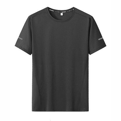 Plus Size Men’s Quick-Dry Oversized T-Shirt, Round Neck, Short Sleeve, Available in 5XL and 6XL