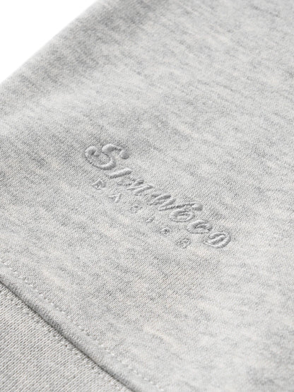 SIMWOOD 2025 Oversized 340gsm Brushed Fleece Sweatshirt – Embroidered Heavy-weight Pullover for Men
