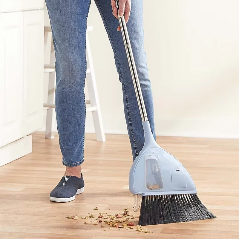Smart Cordless Floor Sweeper – 2-in-1 Broom & Vacuum Cleaner with Dust Collection, Lazy Handheld Design for Effortless Cleaning