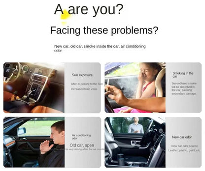 Solar-Powered USB Car Air Purifier – Compact Auto Air Freshener &amp; Odor Eliminator with Solar Charging