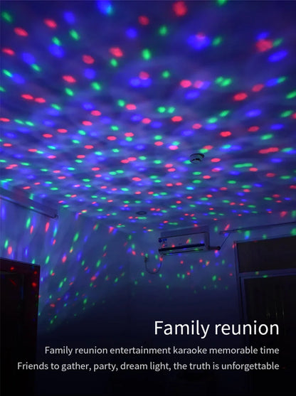 BLALION Wireless RGB LED Car Ambient Light – USB Rechargeable Star Projector with Voice Control for Interior &amp; Party Decoration