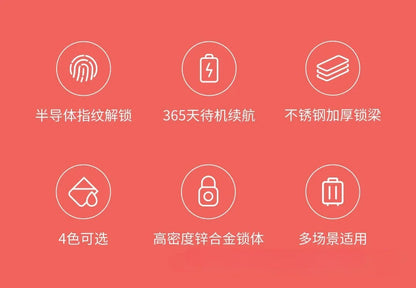 Smart Fingerprint Padlock – Electronic Lock for Luggage, Cabinets, Dorms, and More – Biometric Unlock for Secure Access