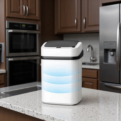 13L Automatic Sensor Trash Can – Smart Touchless Bin with Lid for Bathroom, Living Room &amp; Toilet Use