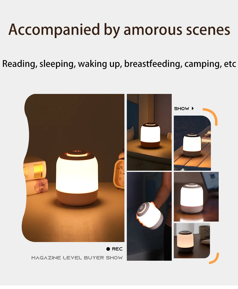 Portable USB LED Touch Sensor Night Lamp – Table and Bedside Lamp for Bedroom, Kids, and Gifts &nbsp;