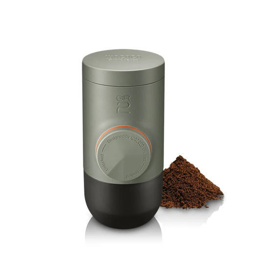 WACACO Minipresso GR2 Portable Espresso Maker – Outdoor Travel Coffee Machine Compatible with Ground Coffee – Ideal for Camping & Gifts